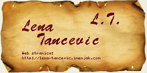 Lena Tančević vizit kartica